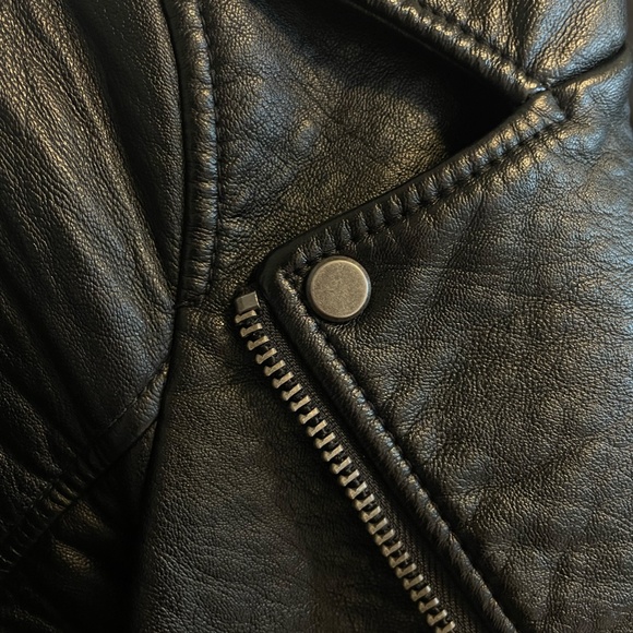 Abercrombie & Fitch Vegan Leather Moto Jacket - Picture 5 of 7